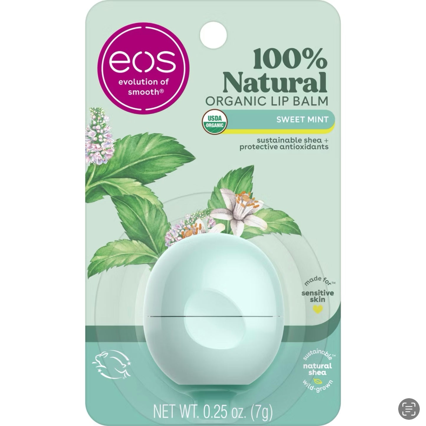 eos 100% Natural & Organic Lip Balm Sphere - Sweet Mint