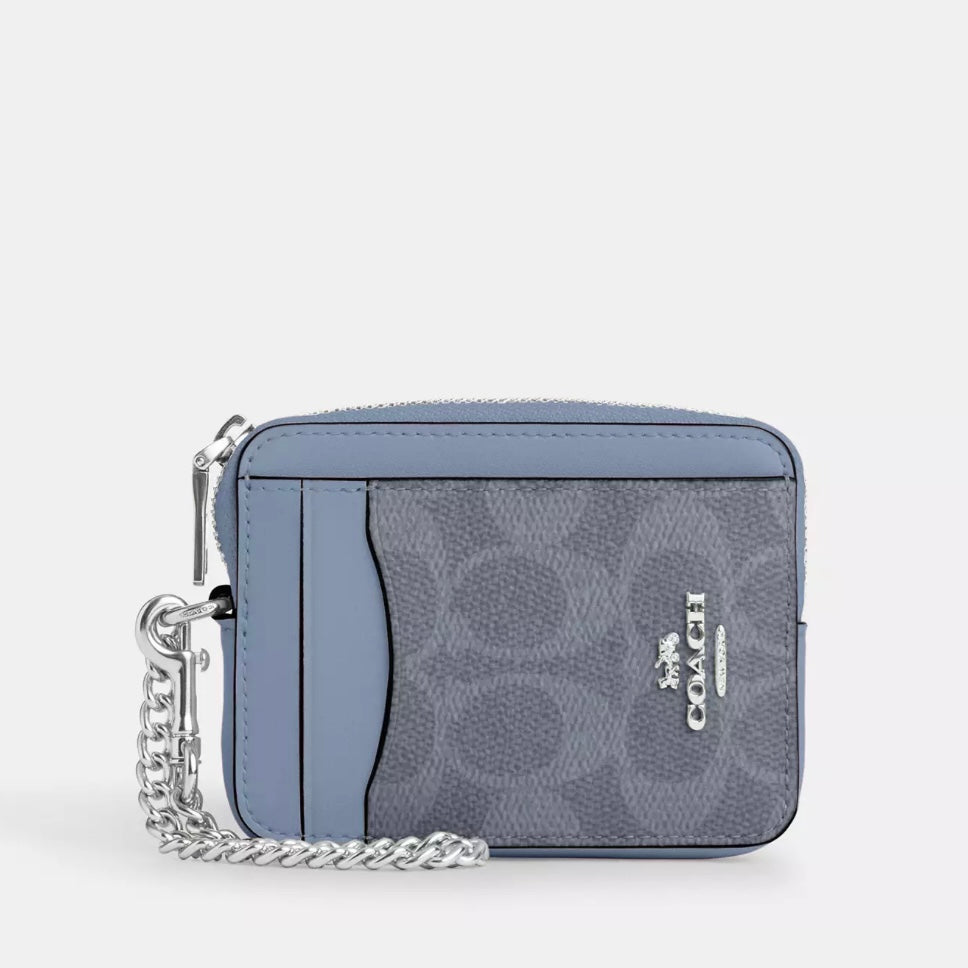 Coach Zip Card Case In Signature Canvas *Pre Order*
